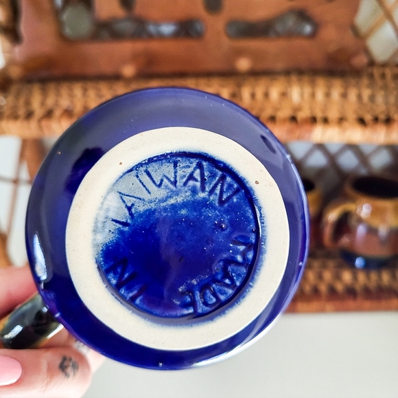 Vintage ceramic mug set + Mug wall hook - Picture 2 of 9